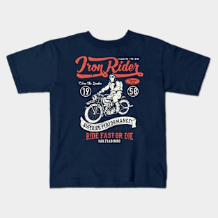 Iron Rider Ride Fast Or Die Motorcycle San Francisco Kids T-Shirt